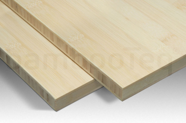 Bamboe plaat 16 mm plain-pressed 3 laags naturel 244 x 122 cm