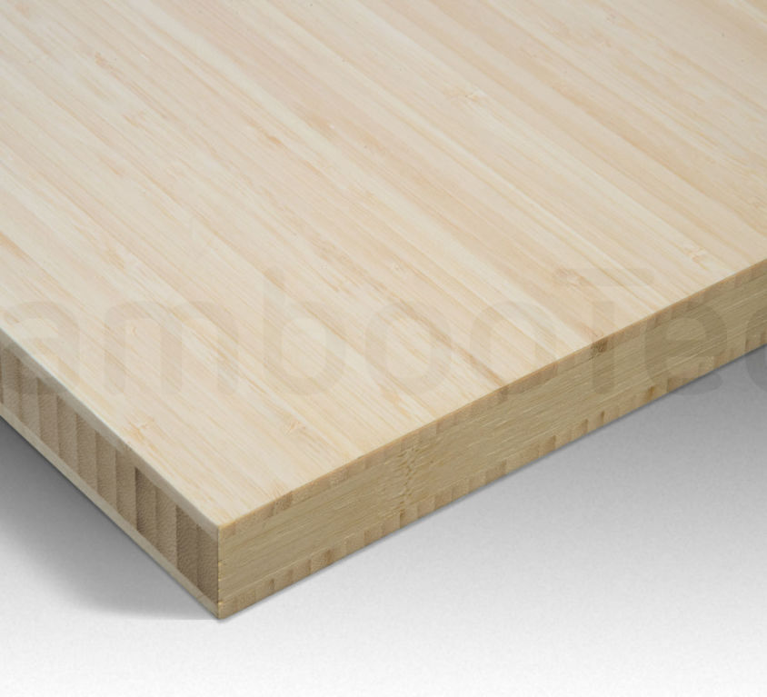 Bamboe plaat 30 mm side-pressed 3 laags naturel 244 x 122 cm