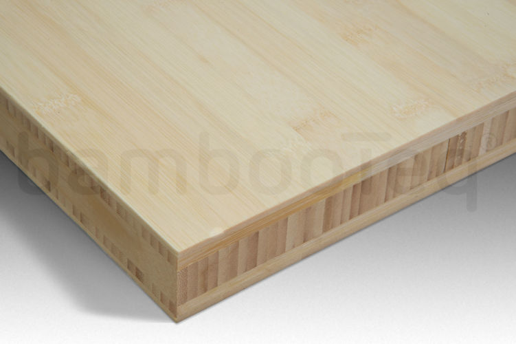 Bamboe plaat 40 mm plain-pressed 5 laags naturel 244 x 122 cm