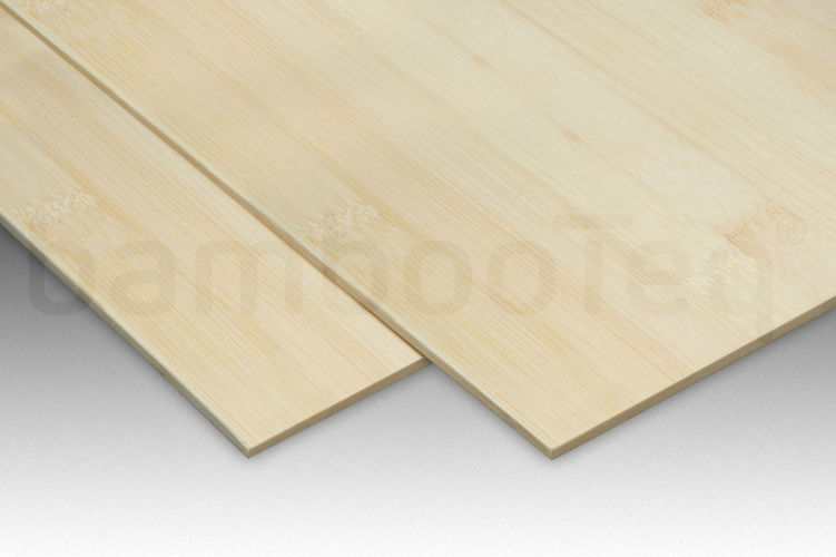 Bamboe plaat 5 mm plain-pressed 1 laags naturel 244 x 122 cm